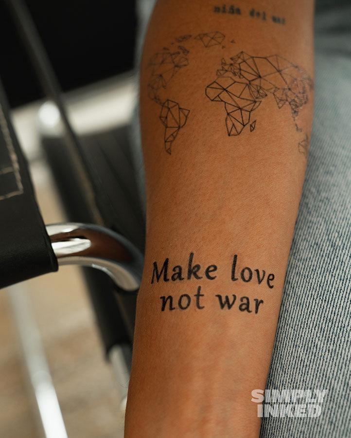 Make Love Not War Tattoo by Simply Inked - Proud Libertarian - Simply Inked