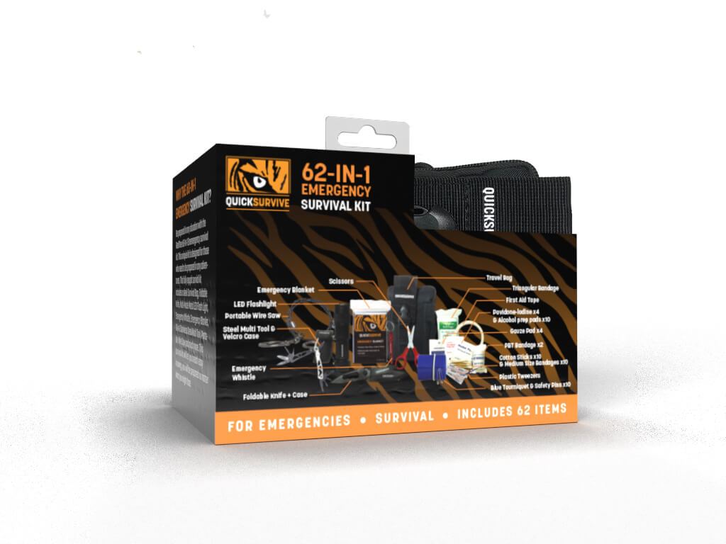 QUICKSURVIVE 62-in-1 Emergency Survival and Medical Kit by QUICKSURVIVE - Proud Libertarian - QUICKSURVIVE