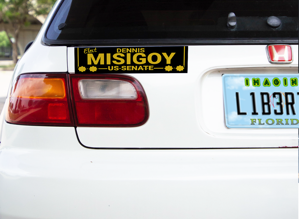Dennis Misigoy for Florida Car Magnet 3" x 9" - Proud Libertarian - Dennis Misigoy