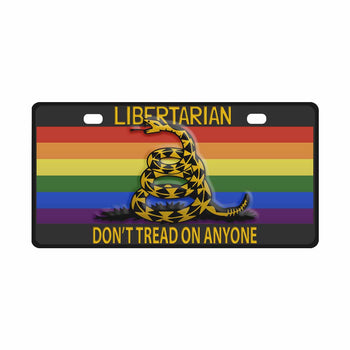 Don't Tread on Anyone LGBTQ -Framed License Plate