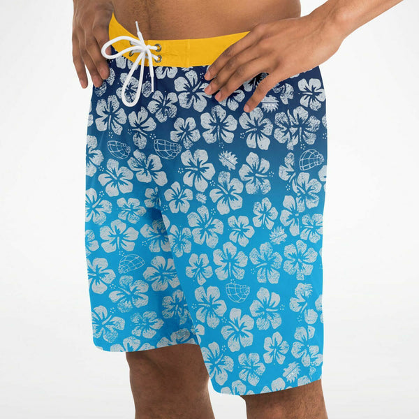 Alaska Libertarian Hawaiian Board Shorts - With Igloos and Porcupines - Proud Libertarian - Alaska Libertarian Party