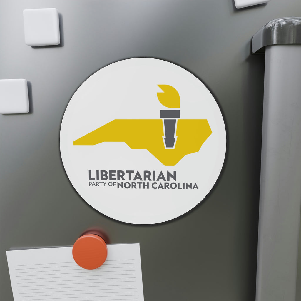 LPNC Die-Cut Magnets - Proud Libertarian - Libertarian Party of North Carolina