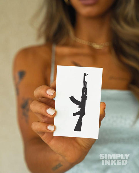 AK-47 Tattoo by Simply Inked - Proud Libertarian - Simply Inked