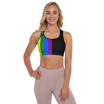 Don't Tread on Anyone LGBT Padded Sports Bra - Proud Libertarian - Proud Libertarian