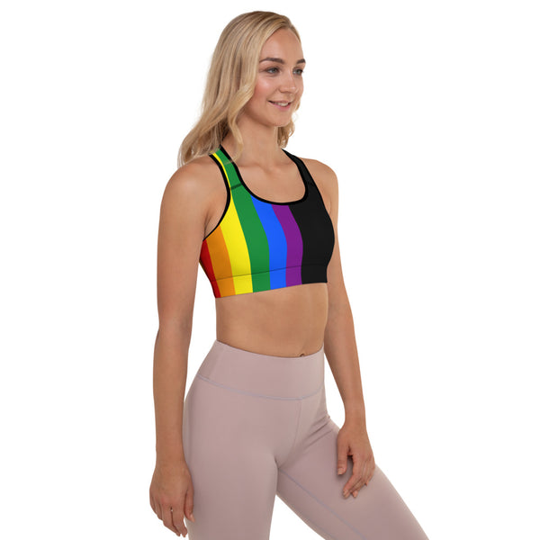 Don't Tread on Anyone LGBT Padded Sports Bra - Proud Libertarian - Proud Libertarian