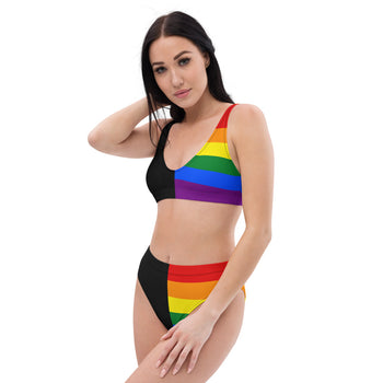 LGBTQ+ Recycled high-waisted bikini - Proud Libertarian - Proud Libertarian