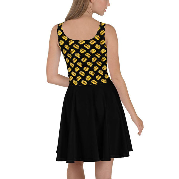 Ancap Porcupine Skater Dress (Black) - Proud Libertarian - Proud Libertarian