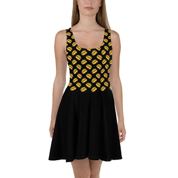 Ancap Porcupine Skater Dress (Black) - Proud Libertarian - Proud Libertarian