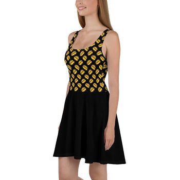 Ancap Porcupine Skater Dress (Black) - Proud Libertarian - Proud Libertarian