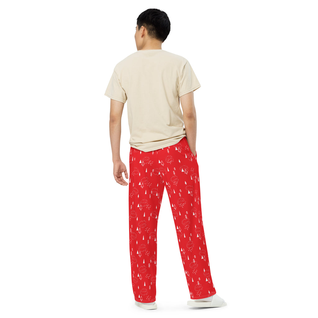 Christmas Porcu-pines All-over print unisex wide-leg pants - Proud Libertarian - Proud Libertarian