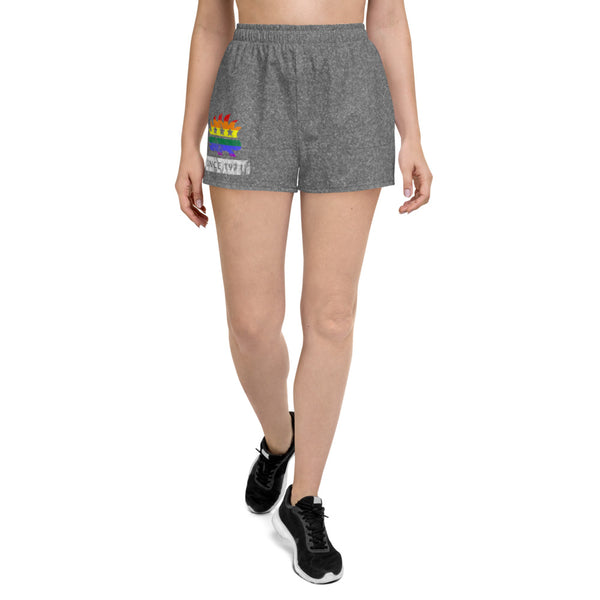 LGBT Porcupine Since 1971 Heather Gray Athletic Short Shorts - Proud Libertarian - Proud Libertarian