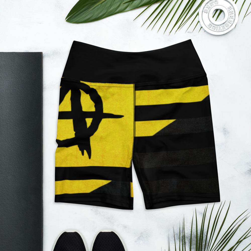 Ancap Anarchy Yoga Shorts - Proud Libertarian - Proud Libertarian