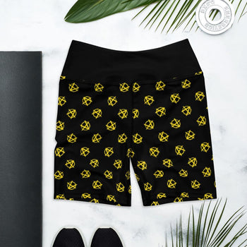 Ancap Anarchy Yoga Shorts - Proud Libertarian - Libertarian Frontier