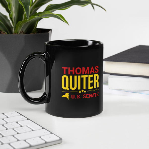 Quiter for US Senate Black Glossy Mug - Proud Libertarian - Proud Libertarian