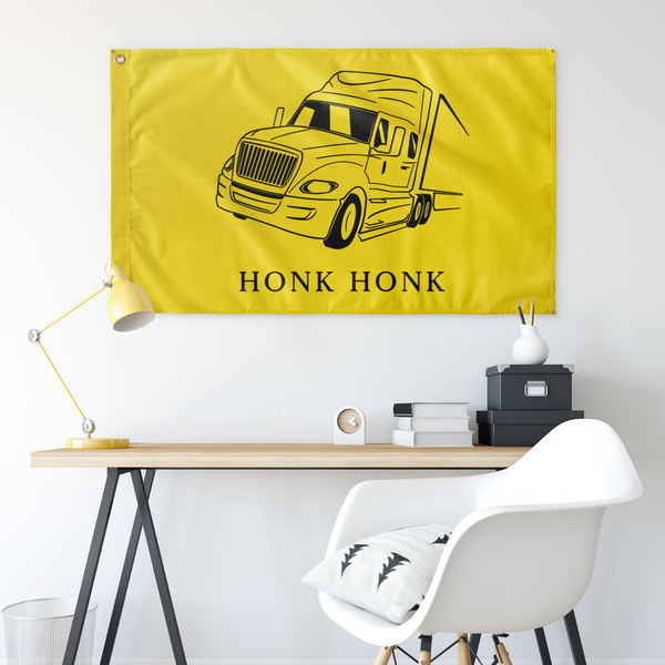 Honk Honk Trucker Protest (don't Tread) Single-Sided Flag - Proud Libertarian - Owluntaryist