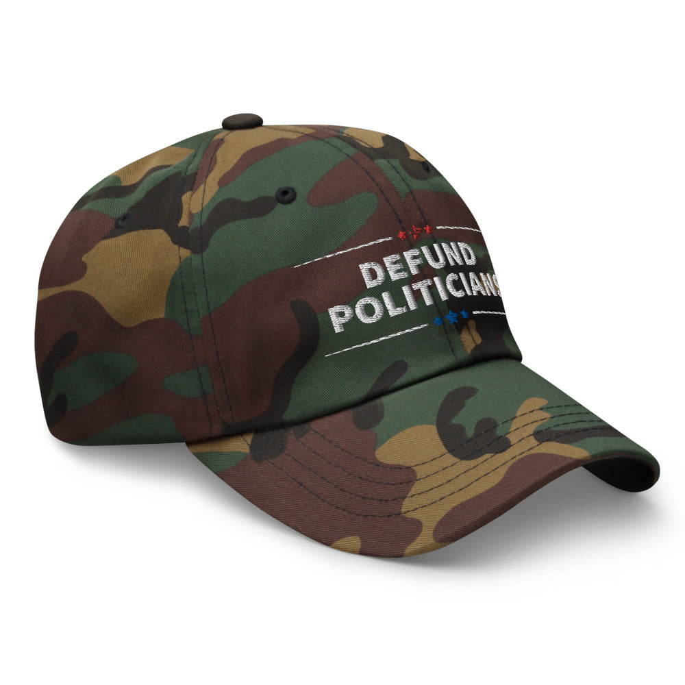 Defund Politicians (red and Blue) Dad hat - Proud Libertarian - People for Liberty