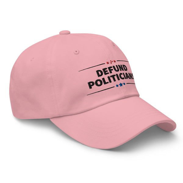 Defund Politicians (red and Blue) Dad hat - Proud Libertarian - People for Liberty