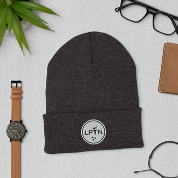 LPTN (White) Cuffed Beanie - Proud Libertarian - Libertarian Party of Tennessee