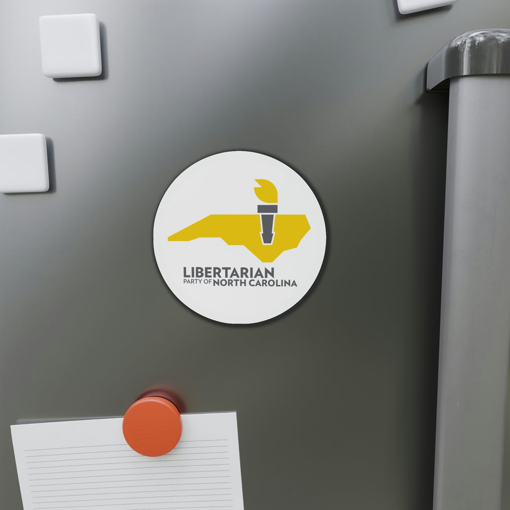 LPNC Die-Cut Magnets - Proud Libertarian - Libertarian Party of North Carolina