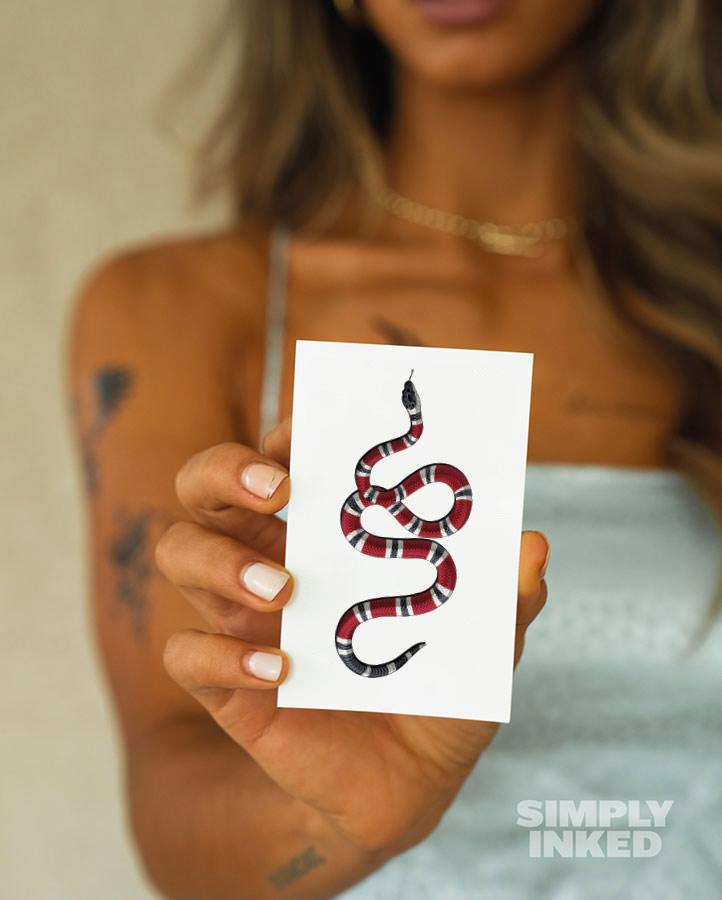 Designer Snake Tattoo by Simply Inked - Proud Libertarian - Simply Inked