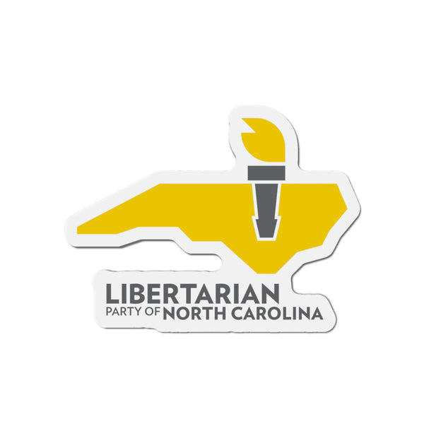 LPNC Die-Cut Magnets - Proud Libertarian - Libertarian Party of North Carolina