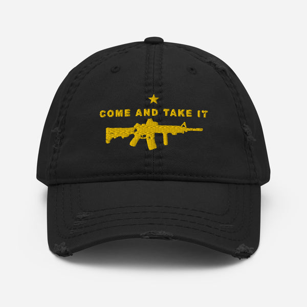 Come and Take It Distressed Dad Hat - Proud Libertarian - Libertarian Frontier