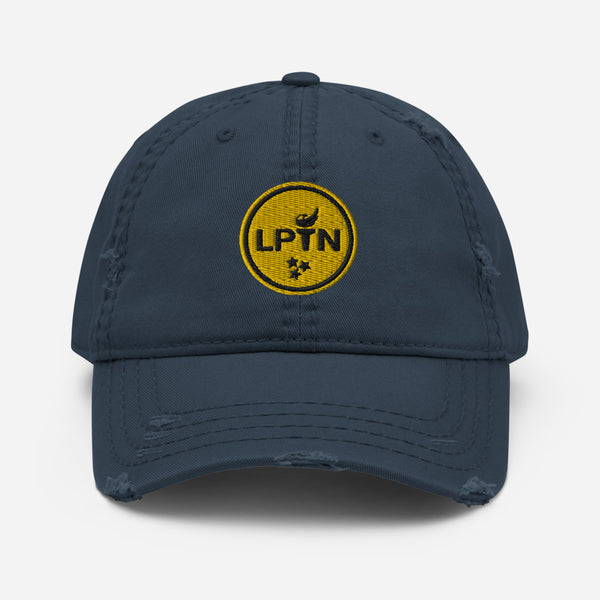 LPTN (Yellow) Distressed Dad Hat - Proud Libertarian - Libertarian Party of Tennessee