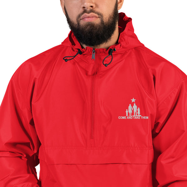 Come and Take them Anti-war Embroidered Champion Packable Jacket - Proud Libertarian - AnarchoChristian