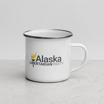 Alaska Libertarian Party Enamel Mug - Proud Libertarian - Alaska Libertarian Party