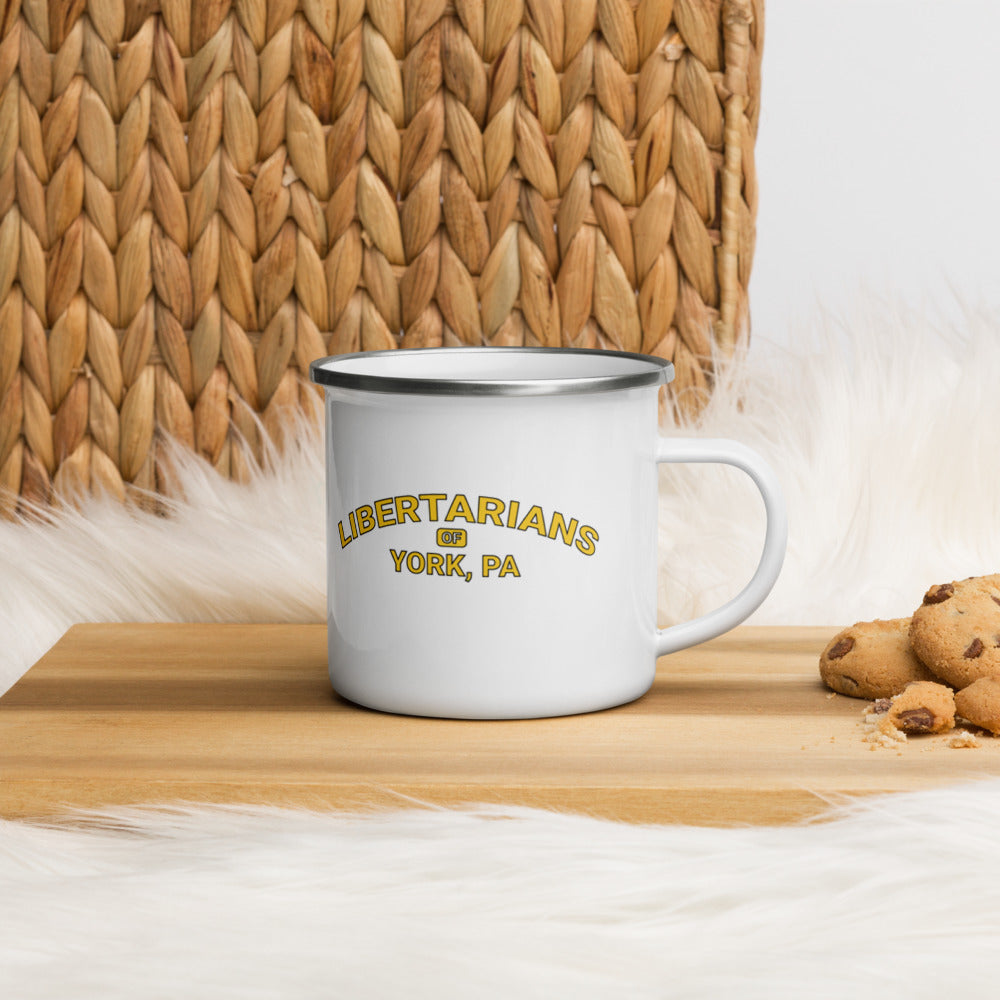 Libertarians of York PA Enamel Mug - Proud Libertarian - Libertarian Party of Pennsylvania - York