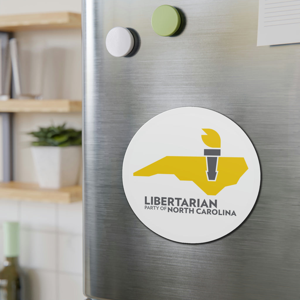 LPNC Die-Cut Magnets - Proud Libertarian - Libertarian Party of North Carolina