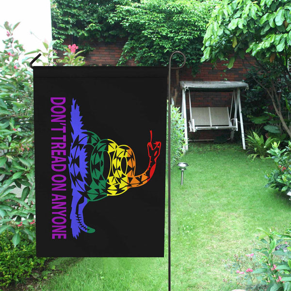 Don't Tread on Anyone LGBT Two Sided Garden Flag 12" x 18"