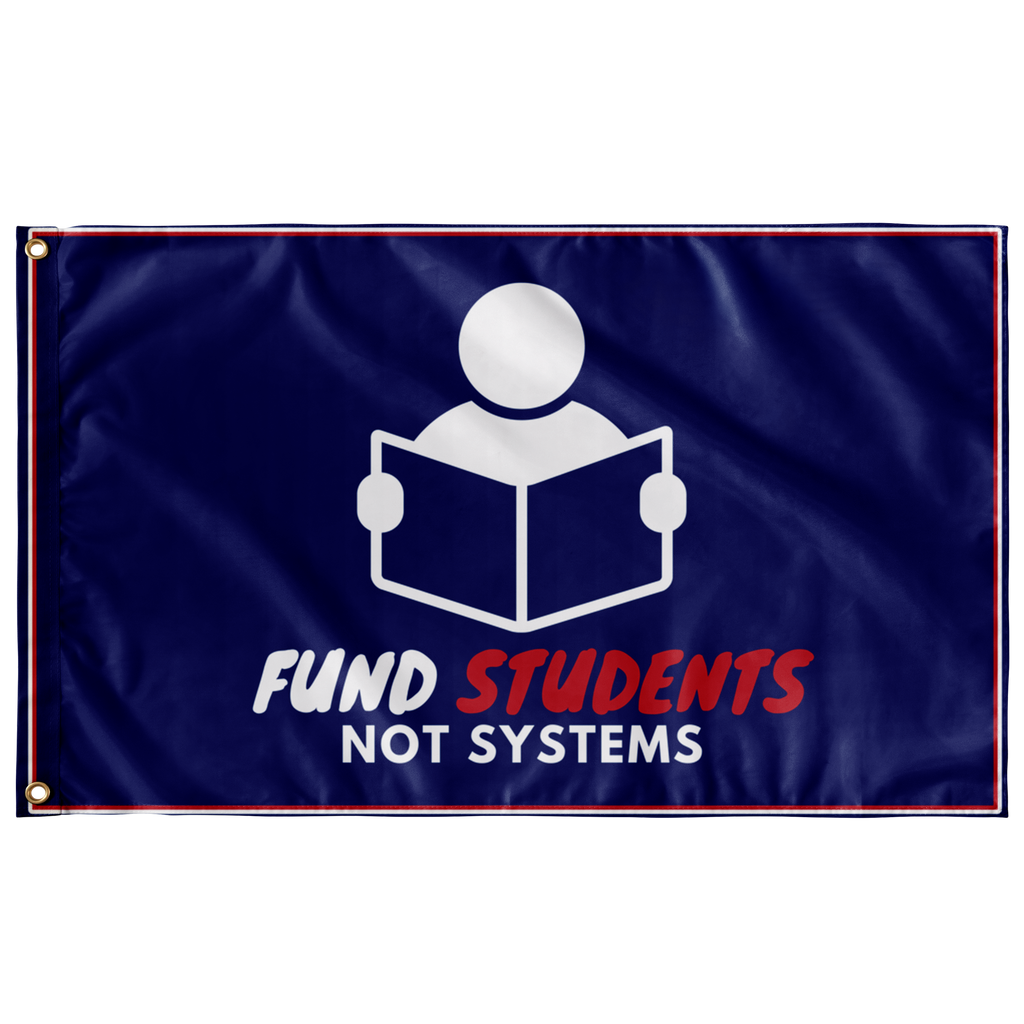 Fund Students Not Systems Single Sided Flag - Proud Libertarian - The Brian Nichols Show