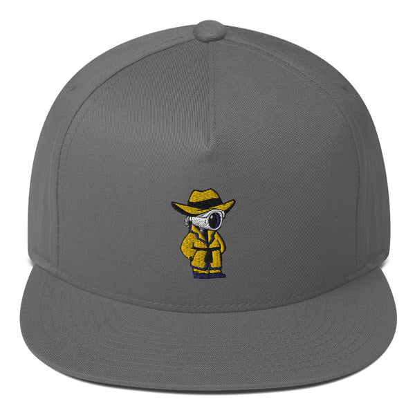 Don't Spy on Me Cartoon Flat Bill Cap - Proud Libertarian - Cartoons of Liberty