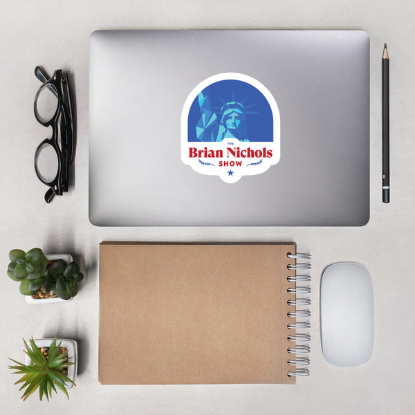 The Brian Nichols Show Logo Bubble-free stickers - Proud Libertarian - The Brian Nichols Show