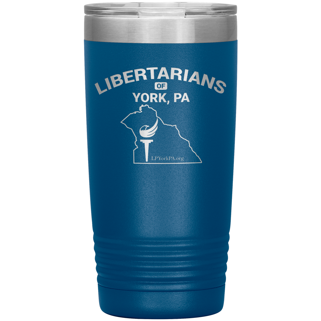 Libertarians of York PA Vaccuum Travel Mug - Proud Libertarian - Libertarian Party of Pennsylvania - York