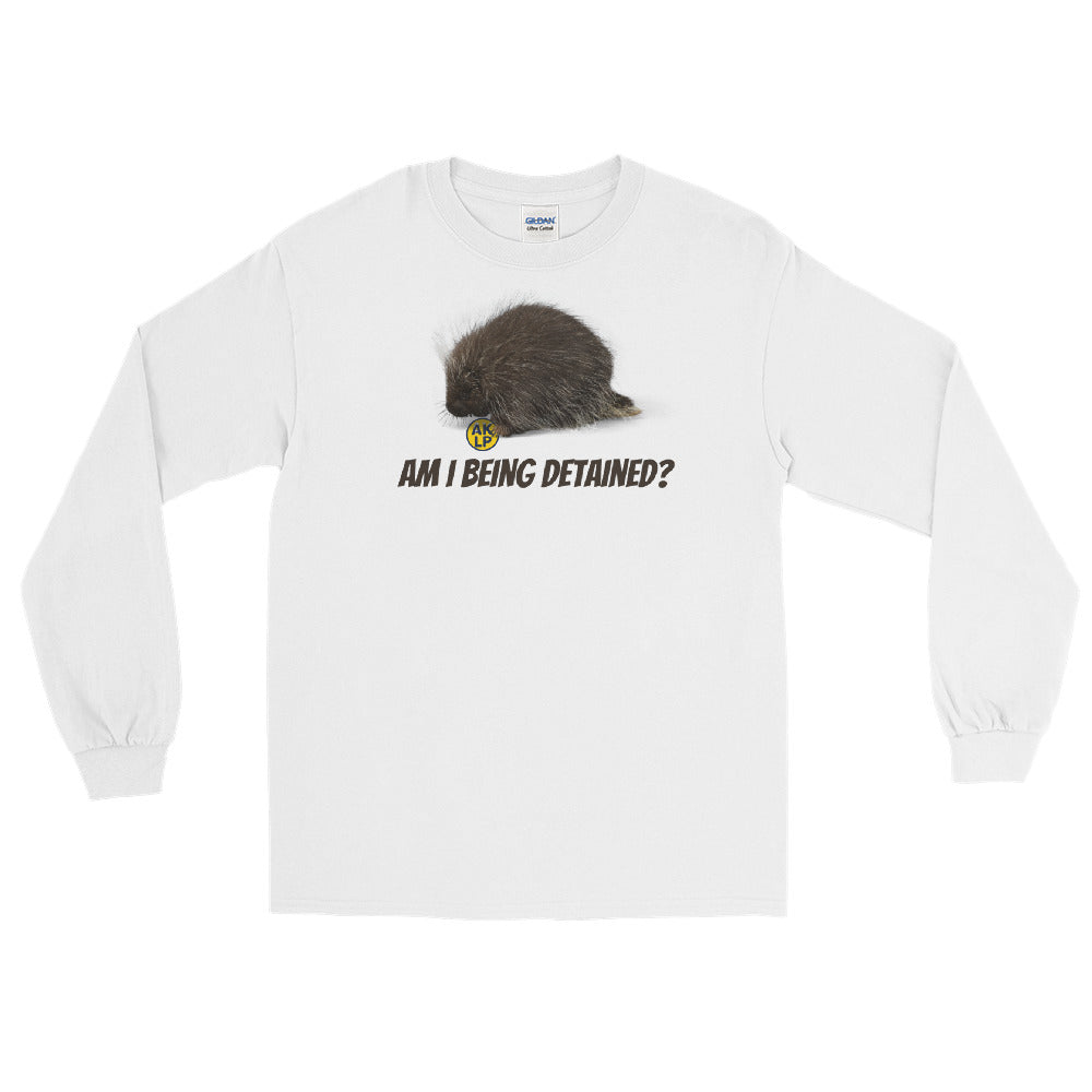 Am I Being Detained? Alaska LP Men’s Long Sleeve Shirt - Proud Libertarian - Alaska Libertarian Party