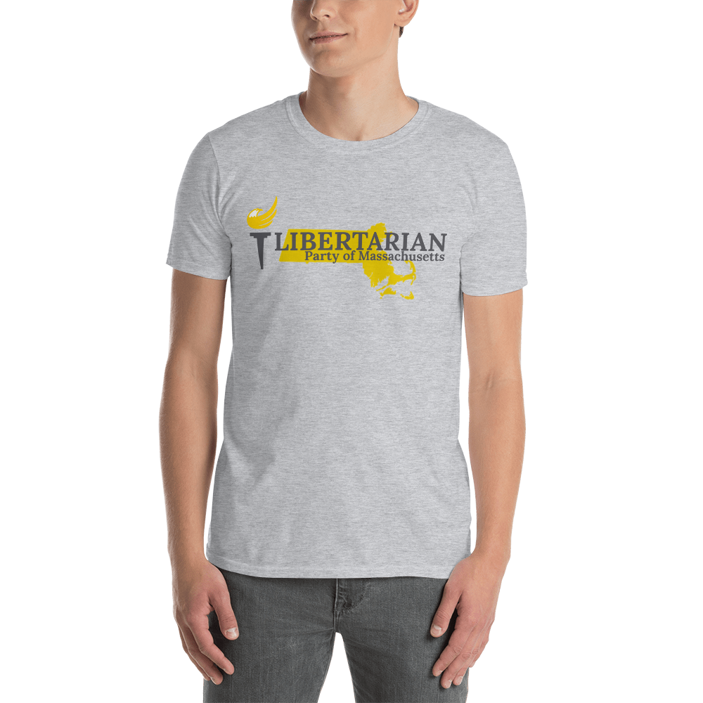 Libertarian Party of Massachusetts Short-Sleeve Unisex T-Shirt - Proud Libertarian - Proud Libertarian