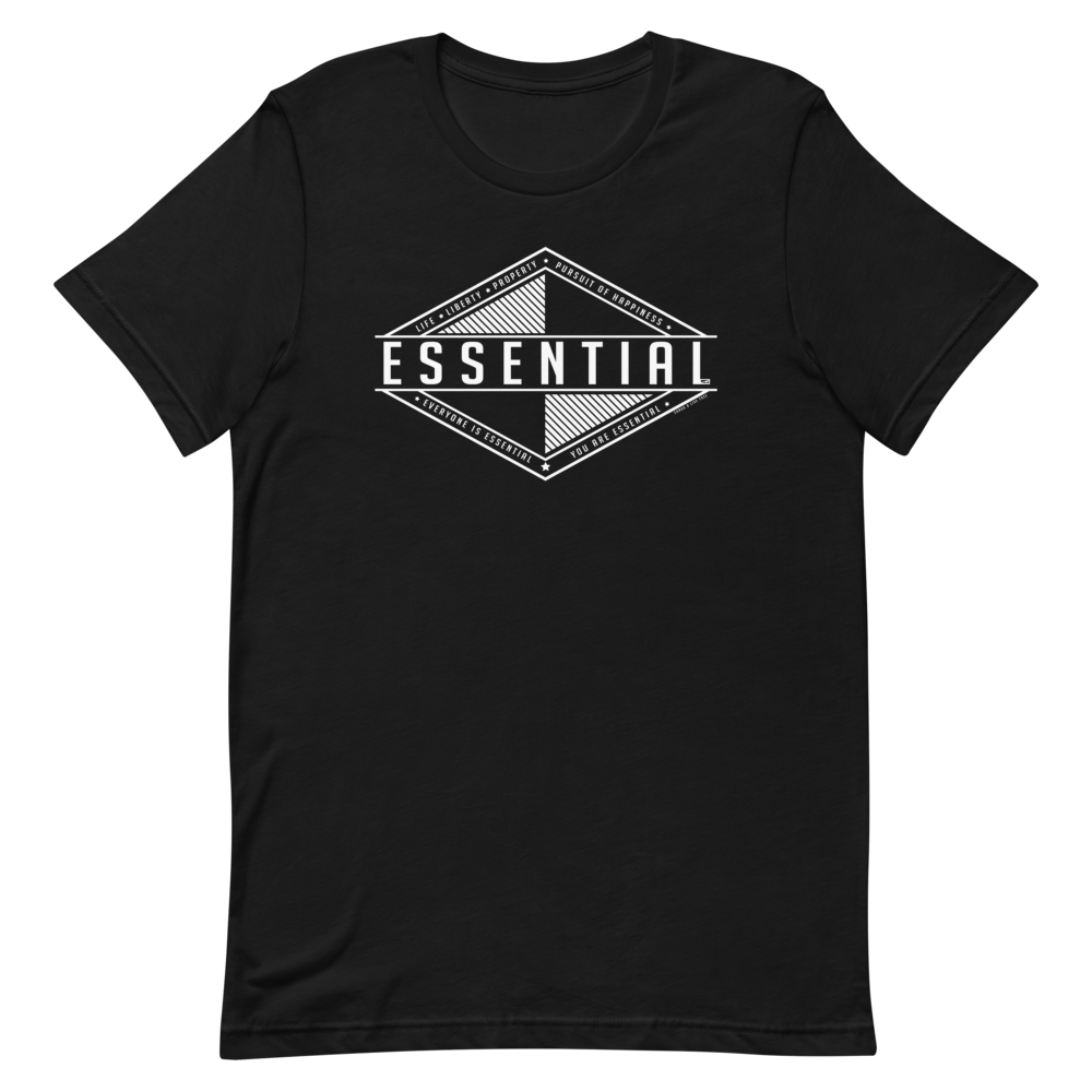 Liberty Is Essential. Short-Sleeve Unisex T-Shirt - Proud Libertarian - Pirate Smile