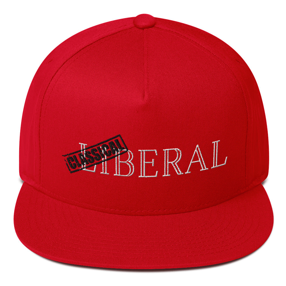 Classical Liberal Flat Bill Cap - Proud Libertarian - Proud Libertarian