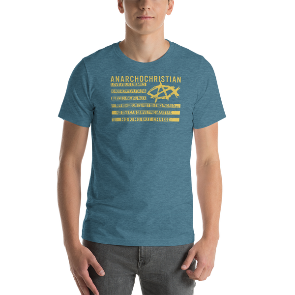 AnarchoChristian - No King But Christ Christian Flag Premium T-Shirt - Proud Libertarian - AnarchoChristian