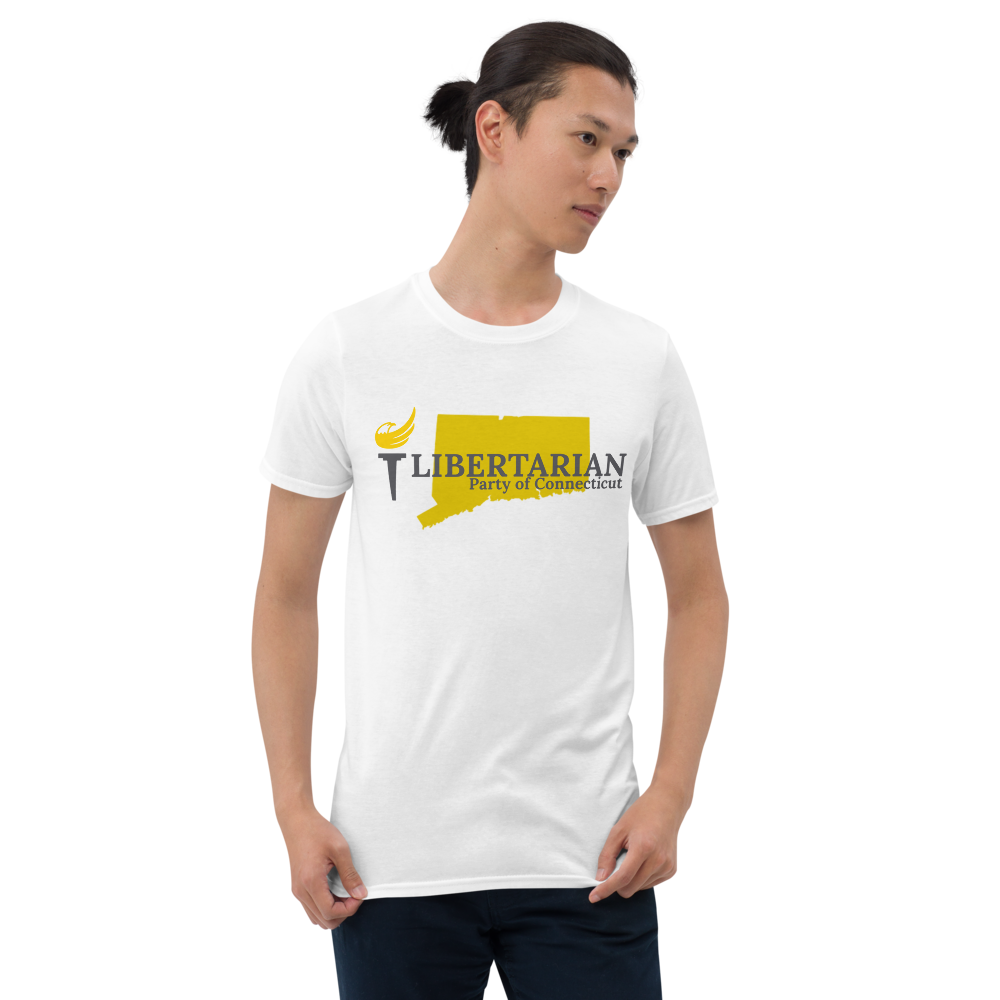 Libertarian Party of Connecticut Short-Sleeve Unisex T-Shirt - Proud Libertarian - Proud Libertarian