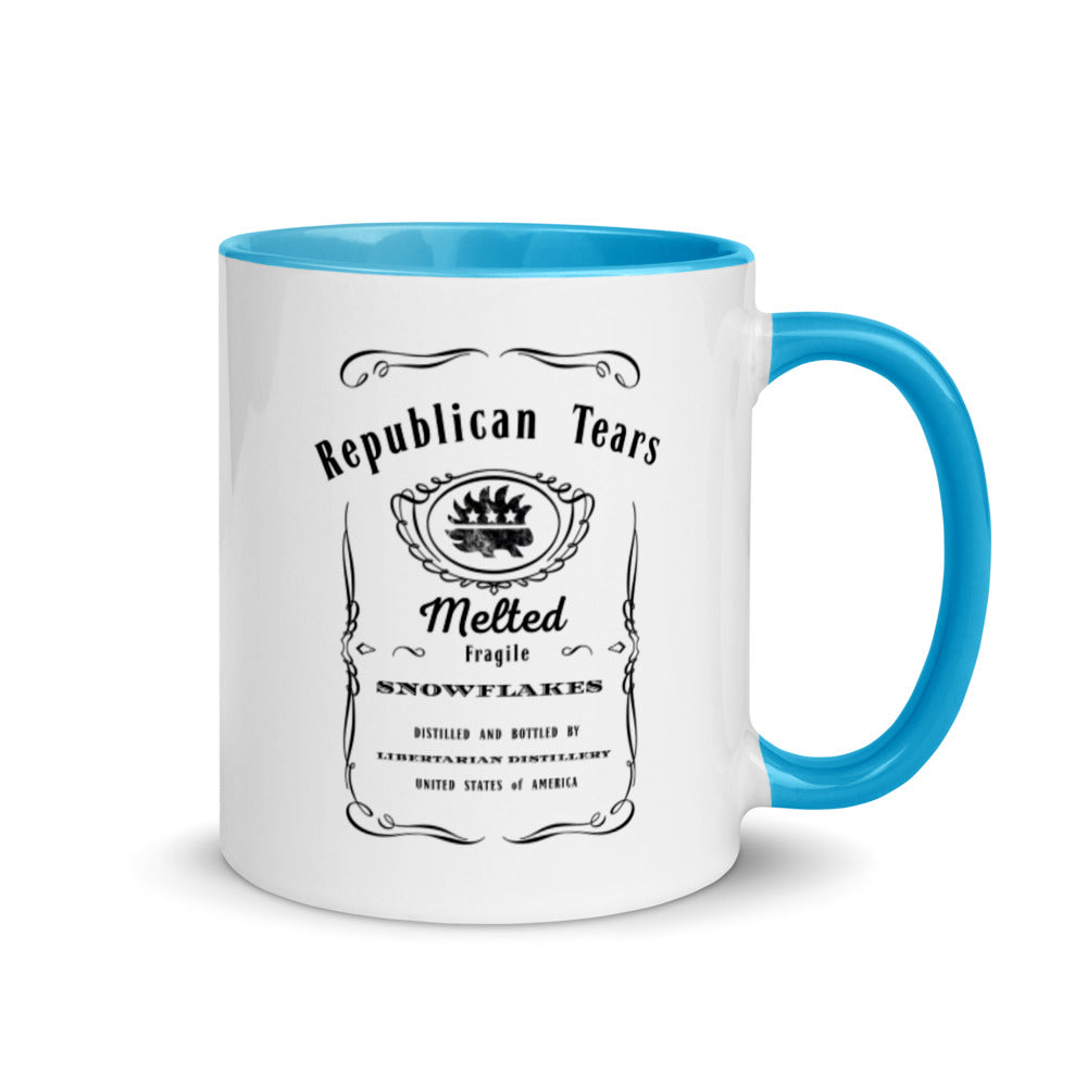 Republican Tears Mug with Color Inside - Proud Libertarian - Proud Libertarian