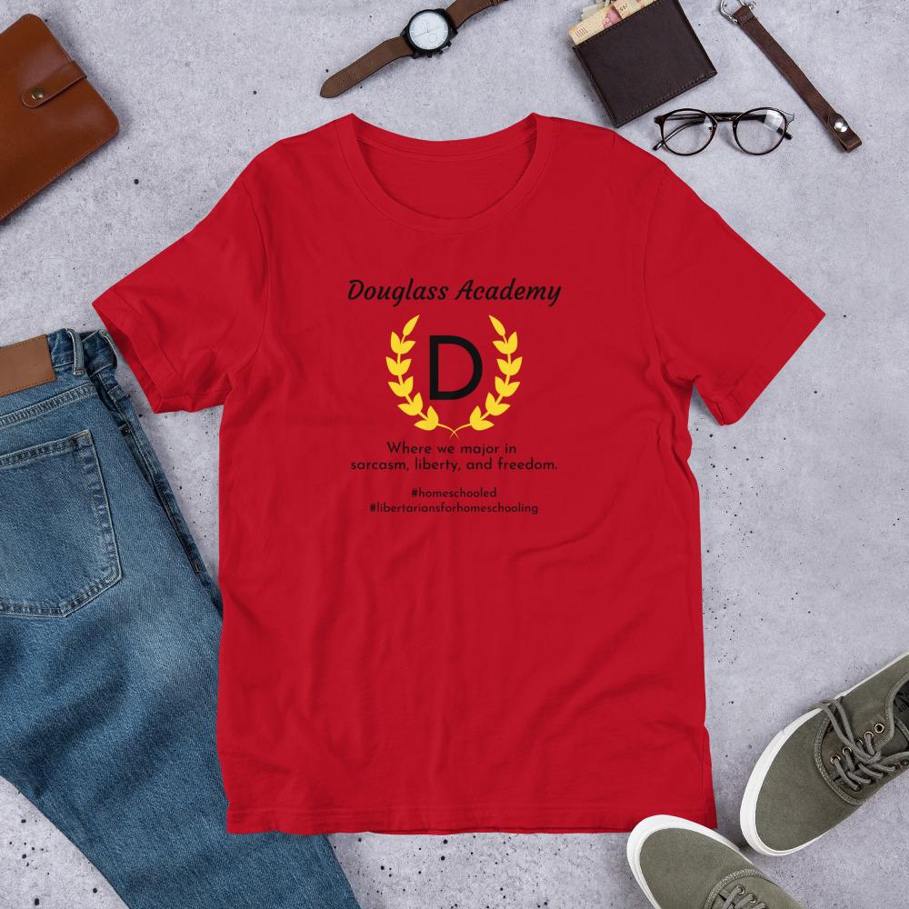 Douglass Academy Home School Short-Sleeve Unisex T-Shirt - Proud Libertarian - Proud Libertarian