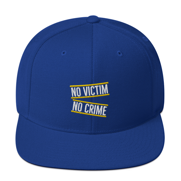 No Victim No Crime Snapback Hat - Proud Libertarian - Proud Libertarian