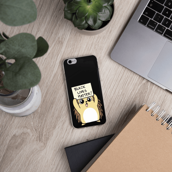 Black Lives Matter Porcupine Cartoon iPhone Case - Proud Libertarian - Cartoons of Liberty