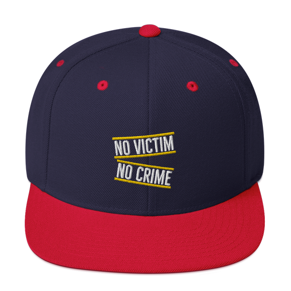 No Victim No Crime Snapback Hat - Proud Libertarian - Proud Libertarian