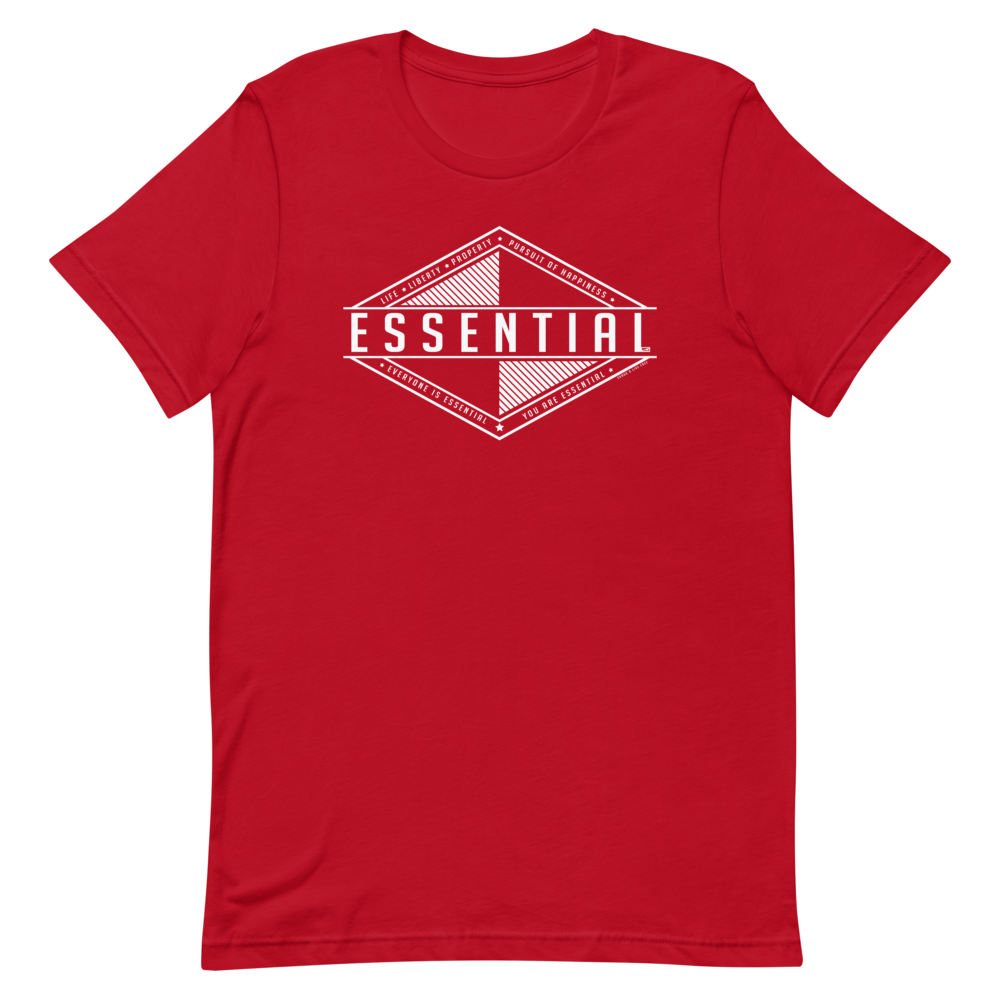 Liberty Is Essential. Short-Sleeve Unisex T-Shirt - Proud Libertarian - Pirate Smile