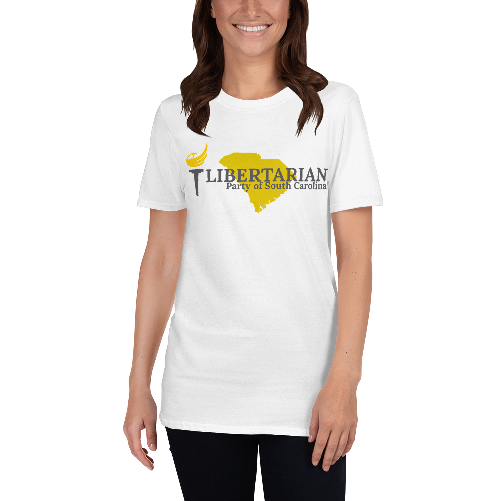 Libertarian Party of South Carolina Short-Sleeve Unisex T-Shirt - Proud Libertarian - Proud Libertarian