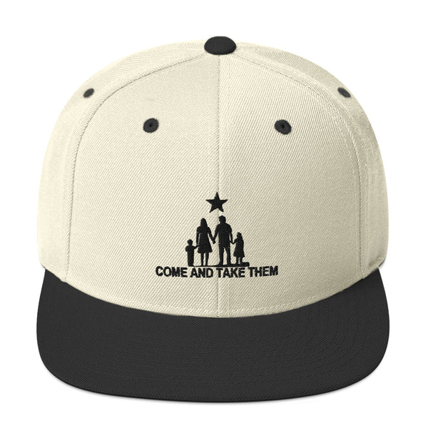 Come and Take them Anti-war Snapback Hat - Proud Libertarian - AnarchoChristian